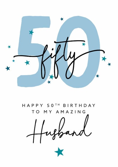Classic Birthday Card - 50th - For Husband created by The Stamford Press