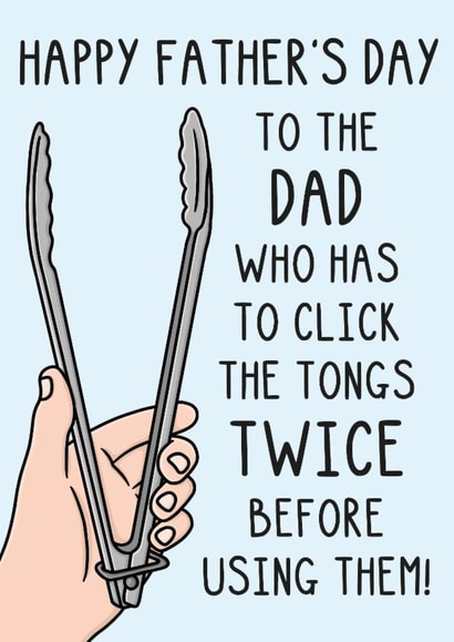 Funny Father's Day Card - Barbeque Tongs created by OhJaye