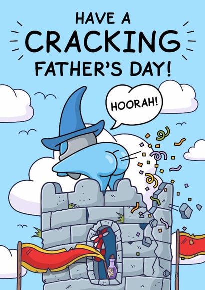 Funny Father’s Day Card - Cheeky Wizard - Farting created by Cheeky Legends