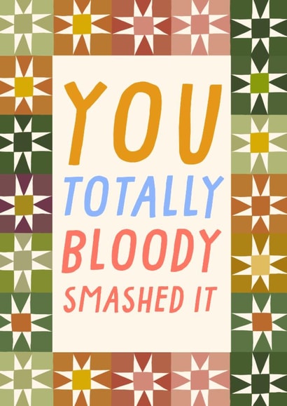 Congratulations Card - Totally Smashed it - Well Done created by URGHH Card Co.