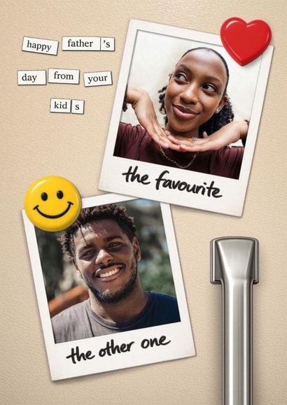 Funny Father's Day Card — Sibling Rivalry — Fridge Magnets created by Bonne Nouvelle