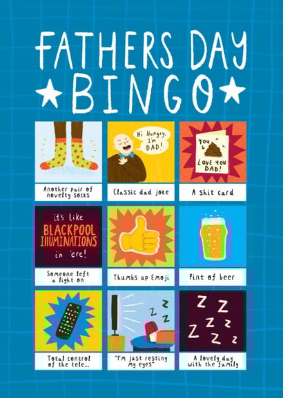 Funny Father's Day Card - Bingo created by Amy Hodkin