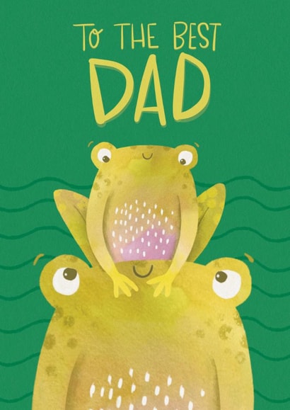 Cute Father's Day Card - Frogs - Best Dad created by Hollie McManus Illustration