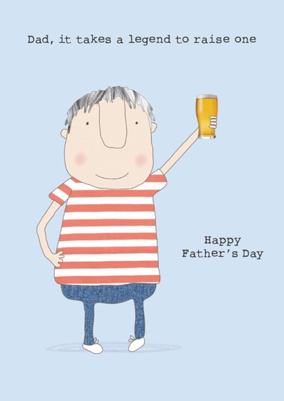 Classic Father's Day Card - Raised A Legend created by Rosie Made A Thing