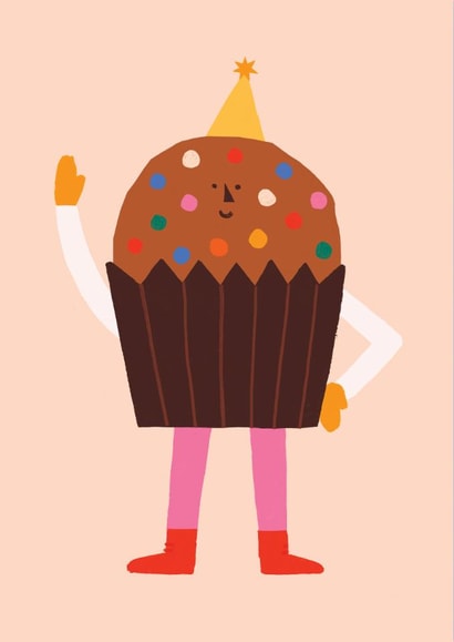 Cute Birthday Card - Party Cupcake created by Rumble Cards