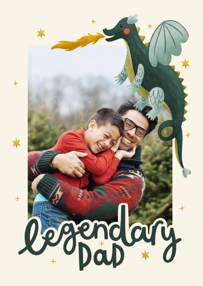 Cute Father's Day Card - Legendary Dad - Dragon created by Abbie Imagine