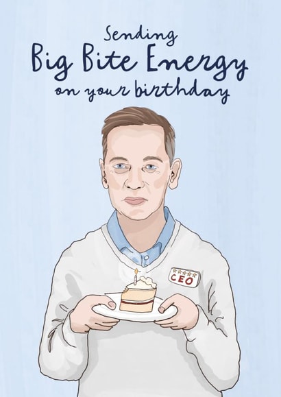 Funny Birthday Card - Sending Big Bite Energy - CEO - Tiny Bite created by Running with Scissors
