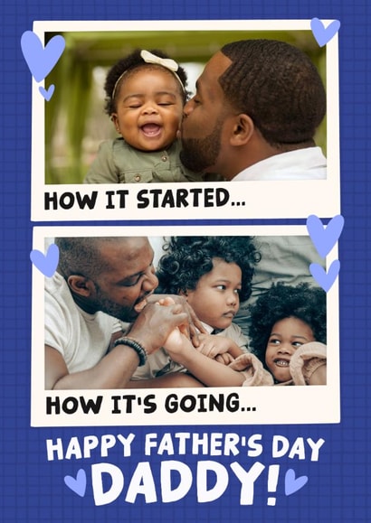 Classic Father's Day Card - For Daddy - Then And Now created by Studio Doodles