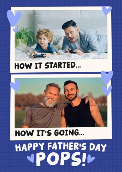 Classic Father's Day Card - For Pops - Then And Now created by Studio Doodles