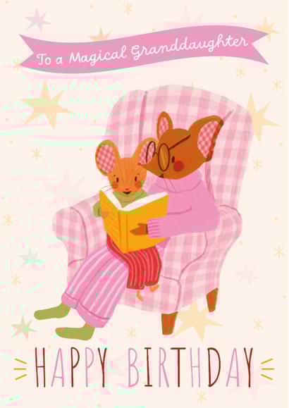 Cute Birthday Card - For Granddaughter - Children's Book created by Kitty Strand