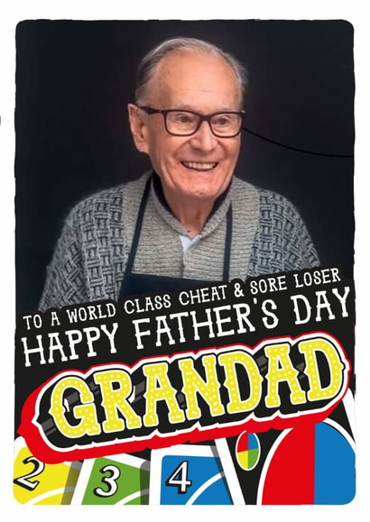 Funny Father's Day Card - For Grandad - Uno - Sore Loser created by  la la la     Designs