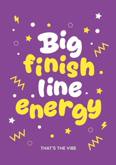 Fun Good Luck Card - Big Finish Line Energy - Running Card created by Jog On Studio