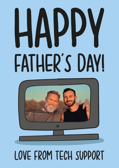 Tech Support Fathers Day Card - Funny Card for Dad - From Son - From Daughter created by TeePee Creations