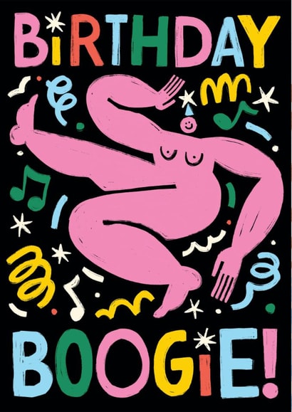 Arty Birthday Card - Birthday Boogie created by Rumble Cards