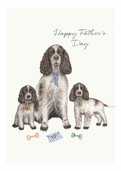 Spaniel Father's Day Card - Dog Dad Card - Happy Father's Day created by Lottie Murphy