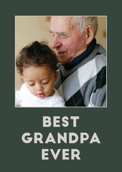 Classic Father's Day Card - Best Grandpa Ever created by AniSomi