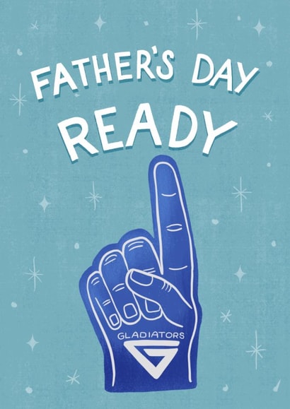 Fun Father's Day Card - Gladiators - Foam Finge created by Silky Rose Design