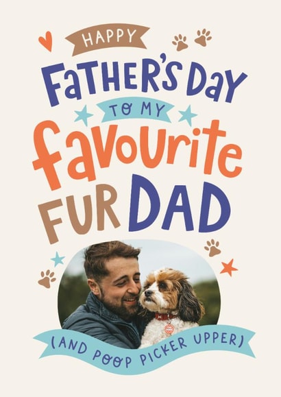 Funny Father's Day Card - Dog Dad - Poop Picker Upper created by Dotty Black