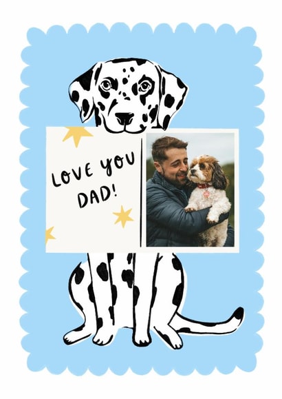Cute Father's Day Card - Dalmatian - Love You Dad created by Lauren Barclay