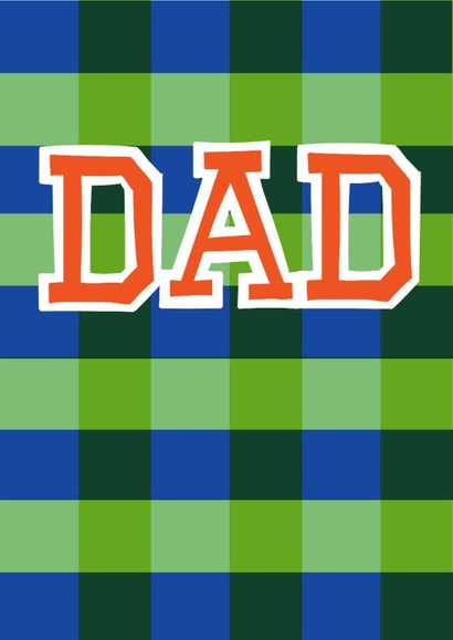 Classic Father's Day/Birthday Card - For Dad - Varsity Typography created by Chloe Turner