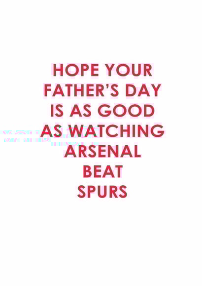 Father's Day - Dad - Football - Arsenal created by The Boy and the Bear