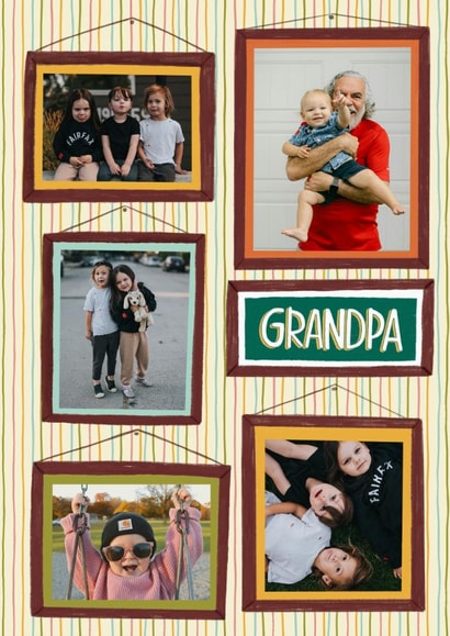 Classic Father's Day Card - For Grandpa - Picture Frames created by Hollie McManus Illustration