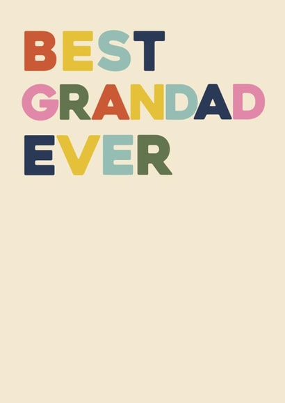 Best Grandad Ever Card – Father's Day – Retro Typography created by Bonne Nouvelle