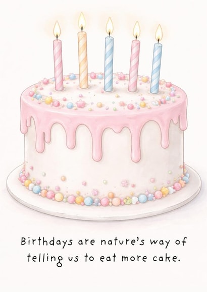 Funny birthday quote created by Emily Winfindale