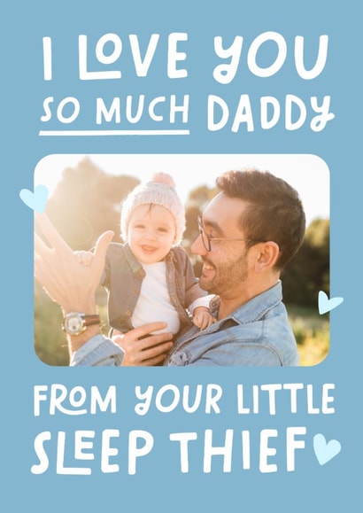 Funny Father's Day Card - Little Sleep Thief created by Studio Mads