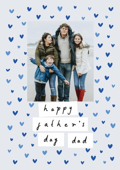 Classic Father's Day Card - Blue Confetti Hearts created by Chloe Turner
