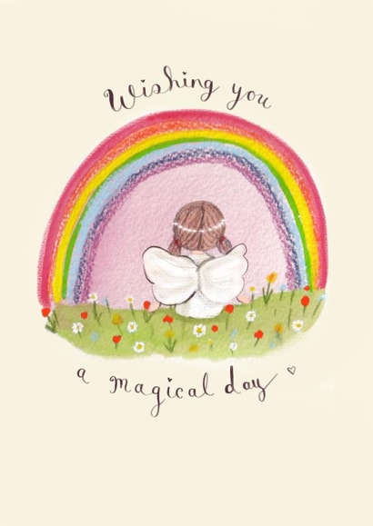 Pretty Birthday Card - Magical Day - Rainbow Fairy created by Love Lucy Illustration