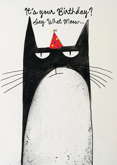 Funny Birthday Card - Grumpy Cat created by OurFriendsEclectic