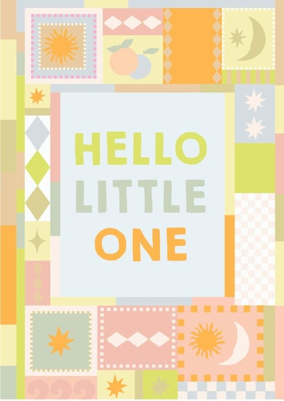 Classic New Baby Card - Hello Little One | thortful