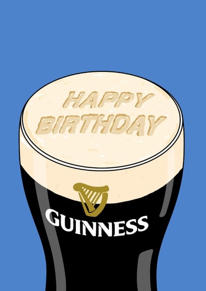 Classic Happy Birthday Guinness Card - Beer - For Boyfriend/For Husband/ For Dad created by YAWN DESIGNS