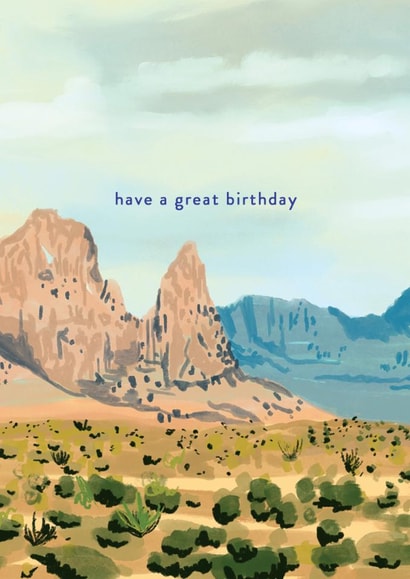 Classic Birthday Card - For Him - Nevada Desert created by Charis Raine