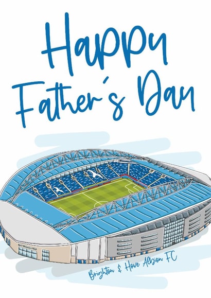 Classic Father's Day Card - Brighton Stadium - Football created by Moo & Snip