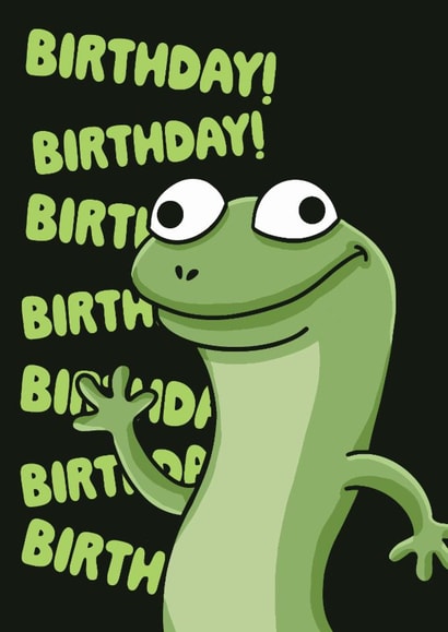 cute lizard meme from hoppers movie birthday card created by Bhav creates