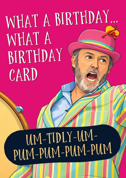 Funny Birthday Card - David Mitchell - Last One Laughing created by Artsy Gift Co