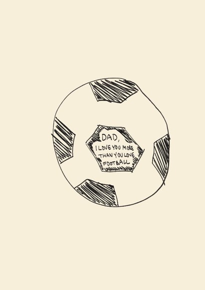 Cute hand drawn football card for fathers day created by Front Bum