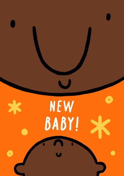 Cute New Baby Card - Smiley Faces created by Lucy Mulligan
