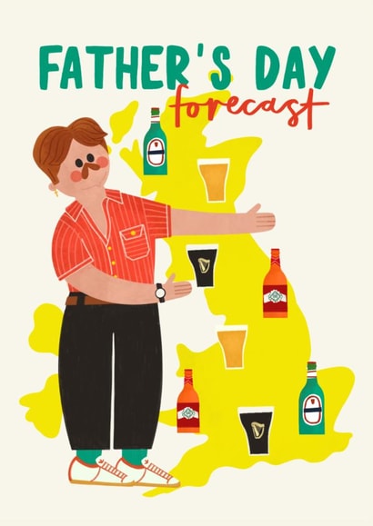 Funny Father's Day Card — Beer Forecast created by AbiGoLucky