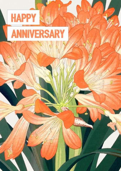 Anniversary card with flowers created by David Bennett