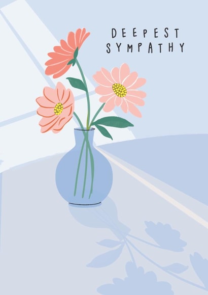Pretty Sympathy Card - Vase Of Flowers created by Rosanna Rossi