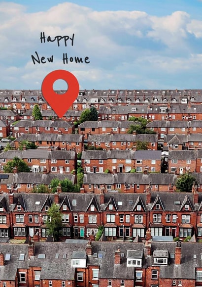 Classic New Home Card - Map Pin Location created by Brainbox Candy