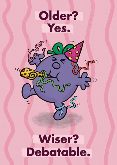 Funny Birthday Card - Little Miss Naughty - Older - Wiser created by Mr. Men