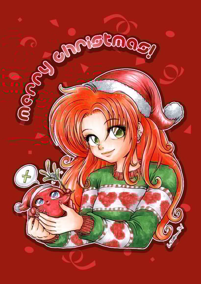 Squishing under the Mistletoe! Happy Christmas! created by PinkAppleJam