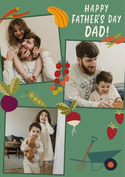 Classic Father's Day Card - Gardening - Vegetables  created by Nina Raby - Jones