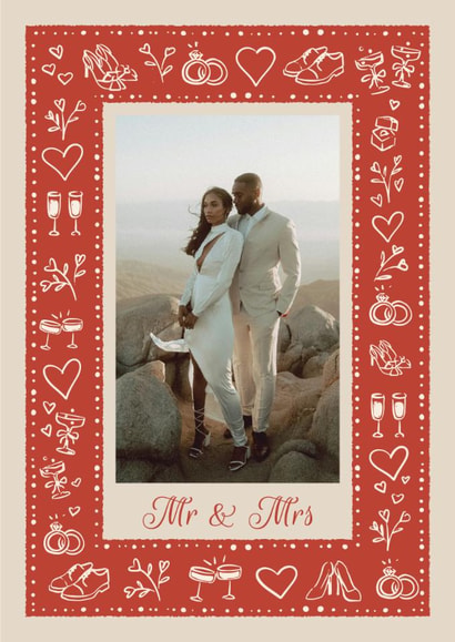 Classic Wedding/Anniversary Card – Mr And Mrs created by Zove Ahh