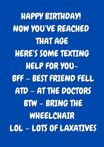 Funny Getting Old Birthday Card – Sarcastic Aging Humor Card created by The Awkward Card Company