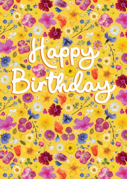 Pretty Birthday Card - Bright Florals created by Leanne Munro